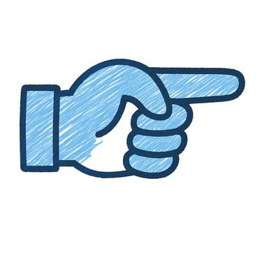 Sketch-style pointing hand icon guiding visitors to take action and contact Aftermarket Advisory Consulting.