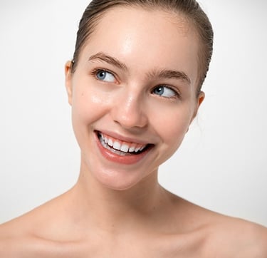 a woman with a smile on her face