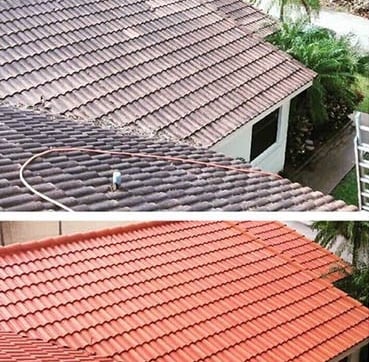roof soft washing before and after fort lauderdale fl