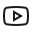 icono de youtube en negro