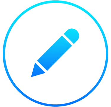 Design process icon showing a pencil