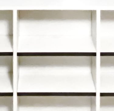 Étagères latérales mélaminé blanc – bibliothèque basse Shelfi Sèvres