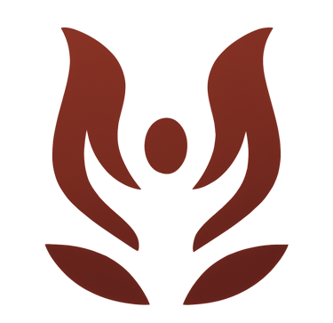 Rood logo-symbool dat relatie en connectie symboliseert.