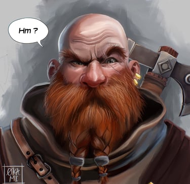 digital painting illustration portrait nain medieval fantasy dnd roleplay jeu de role personnage