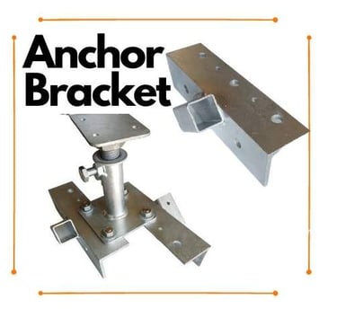 anchor bracket for adjustable deck supports