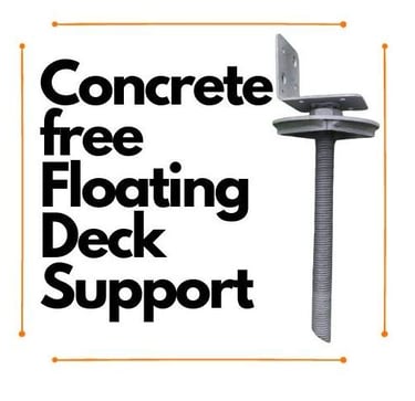 Floating Deck Support height adjustable