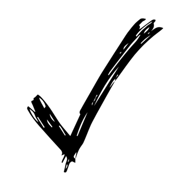 a scratchy tick mark