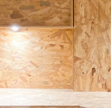 Zone OSB éclairée atelier Shelfi – structure bois optimisée – La Celle-Saint-Cloud