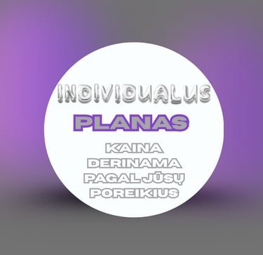 Socialinių tinklų paslaugų planai – individualus planas.