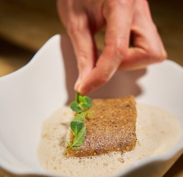 Poisson de méditerranée à la noisette