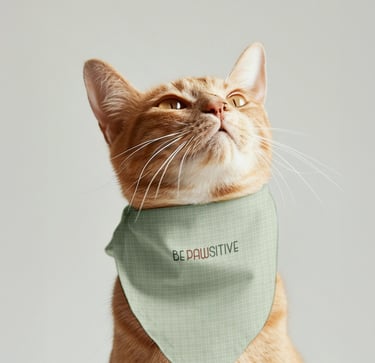 Mockup de bandana para gato