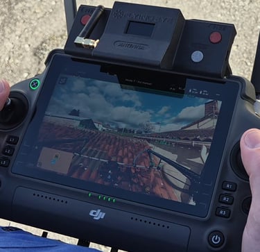 vue de la télécommande d'un drone de pulvérisation