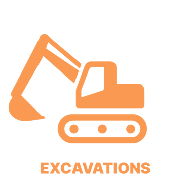 Excavator at a construction site