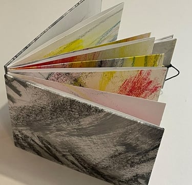 Meandering book abstract design