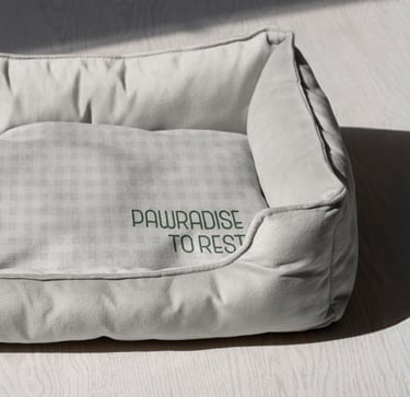 Mockup de cama para mascota