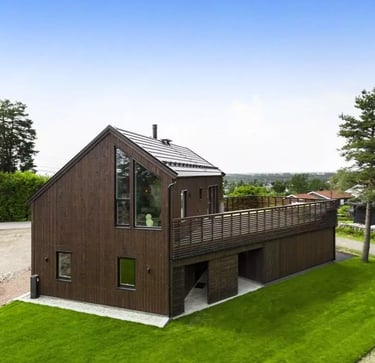 Wood panel houses