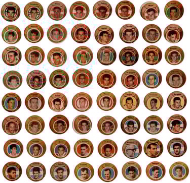 1961 Astros Del Deporte Basketball Discs with Uruguayan Basket Players