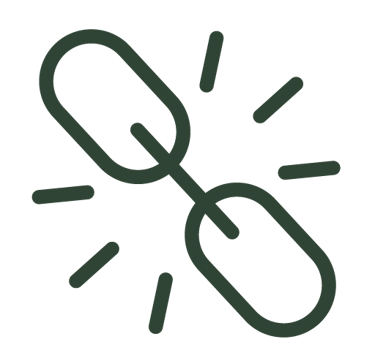 icono que representa unas cadenas bien unidas simbolizando durabilidad