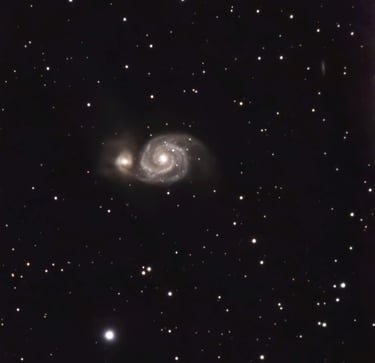 Galassia M51 A che sta cannibalizzando M51 B