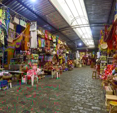 Mercado de artesanato.
