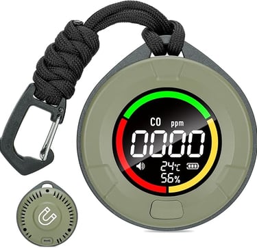 a digital clock with a carabine and carabine carabine