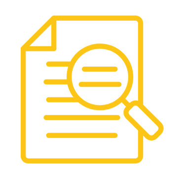 uma lupa sobre um documento