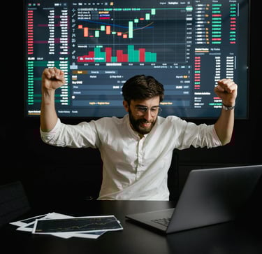 guy happy for his investment success because he is an experienced investor in gold ira