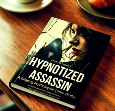 Hypnotized Assassin psychological thriller book cover by Lena Lexington