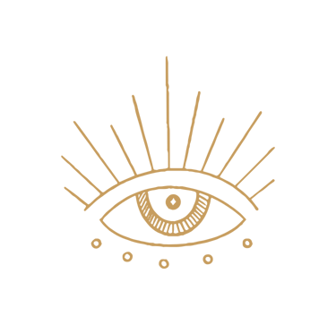 a gold eyelashed eye