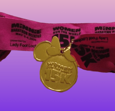 2008 Minnie Marathon Weekend Women Run the World 15K Medal