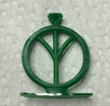 Impresion 3D Anillo de Compromiso con diamantes Laterales