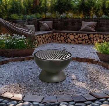 brasero en acier upcyclé collection Ignis