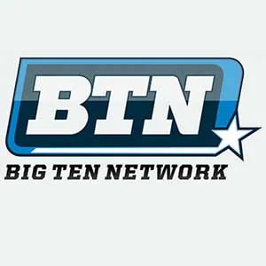 Official Big Ten Network logo featuring BTN initials and a star for college sports broadcasting.
