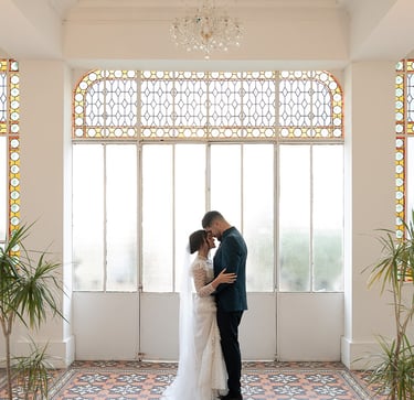 couple de mariés chateau la Beaumetane