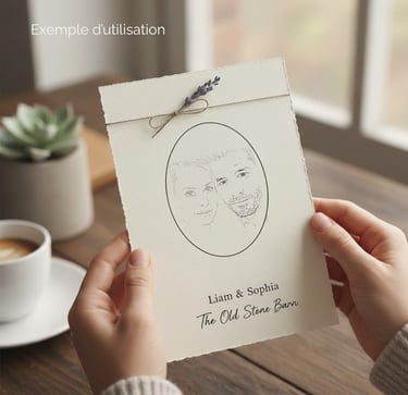 exemple utilisation de portrait pour faire part