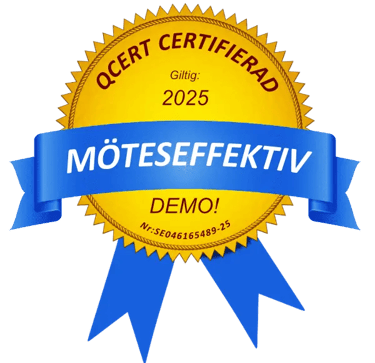 QCERT Effektivare möten Certifieringssigill