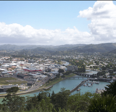 Central and northeastern Gisborne viewed from Kaiti Hill