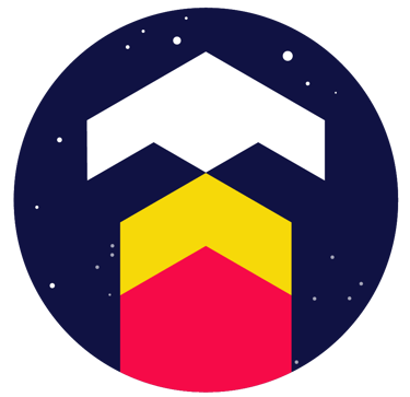El logo de Explora Marketing Digital es un cohete que viaja a la conquista del universo digital