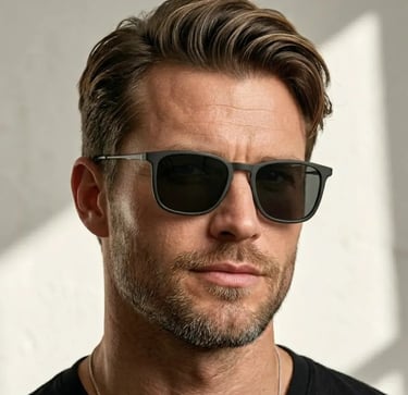 Óculos de Sol Masculino Quadrado Classico Premium Proteção uv400