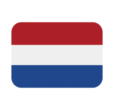 The national flag of the Netherlands icon featuring red, white, and blue horizontal stripes.