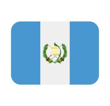 Official national flag of Guatemala featuring sky blue and white vertical stripes with the central coat of arms.