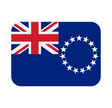 Official flag of the Cook Islands featuring a blue ensign with the Union Jack and fifteen white stars.