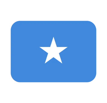 A rounded Somali flag icon featuring a white five-pointed star on a light blue background.