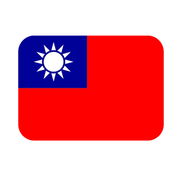 The national flag of Taiwan featuring a red field with a blue canton and a white sun.