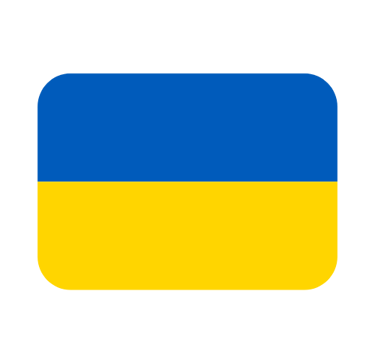 A rounded rectangle emoji of the national flag of Ukraine with blue and yellow horizontal bands.
