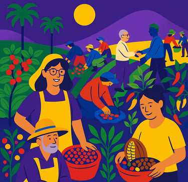  productores de cafe y cacao en la finca