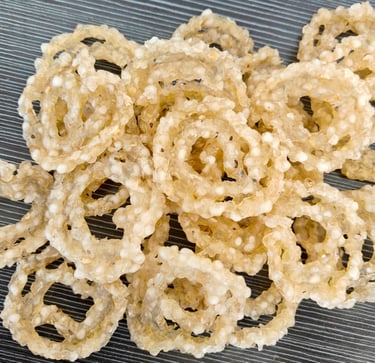 sabudana potato chakli stick green chilli plain red chilli