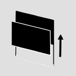 a sign with an arrow pointing to the left