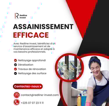 Avec Redline Invest, bénéficiez d’un service d’assainissement et de maintenance efficace