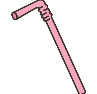 A cartoon straw